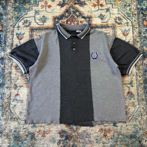 Vintage NFL Indianapolis Colts Polo Shirt Large - Picture 1 of 4